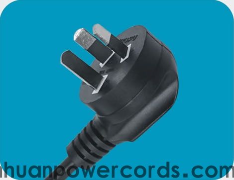 澳式電源線, 澳式插頭彎插(圖1) 澳式電源線, 澳式插頭彎插(圖1)